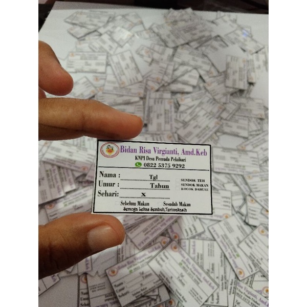 

Etiket obat stiker label obat