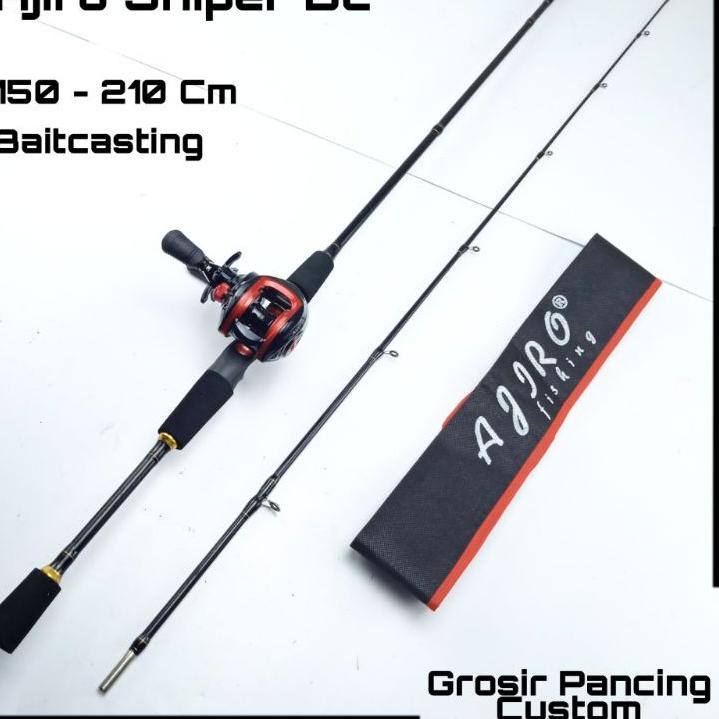Wow Murah Meriah.. satu set joran pancing spinning bc casting baitcasting fiber solid medium kuat mu