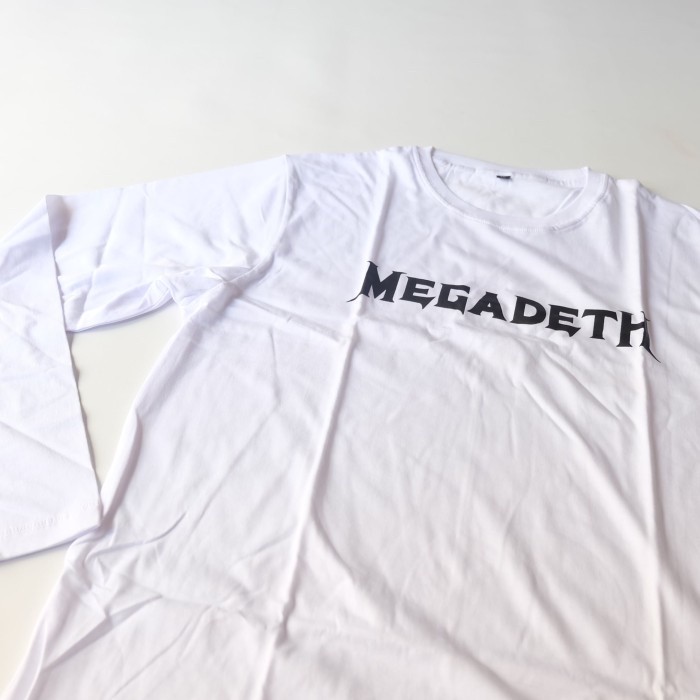 Kaos Band Megadeth White Long Sleeve