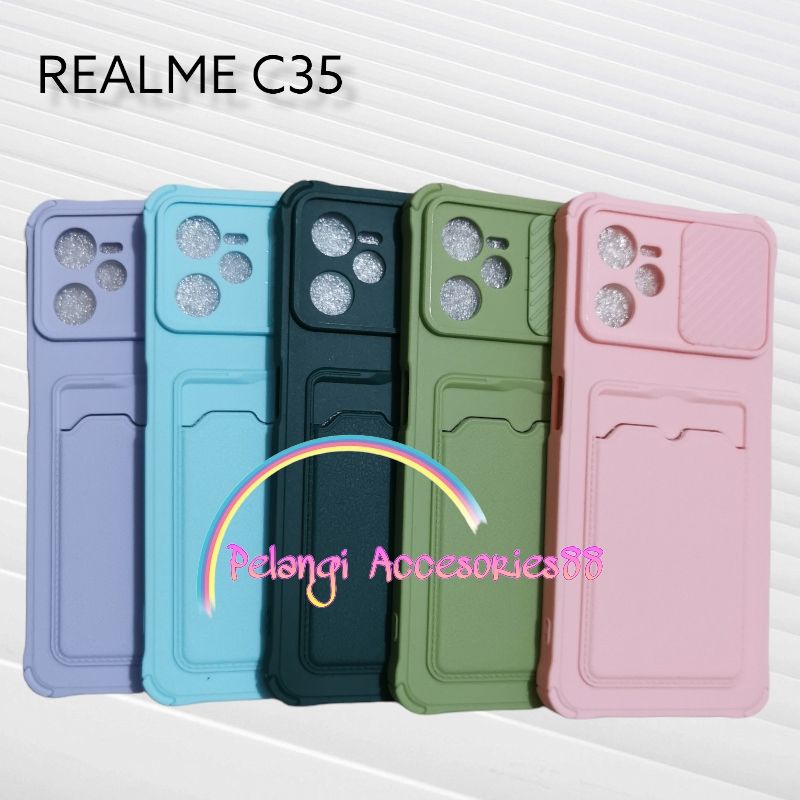 CASE REALME C35 / NARZO 50A PRIME CASE SOFTCASE SLEDING WARNA WARNI SLOT CARD