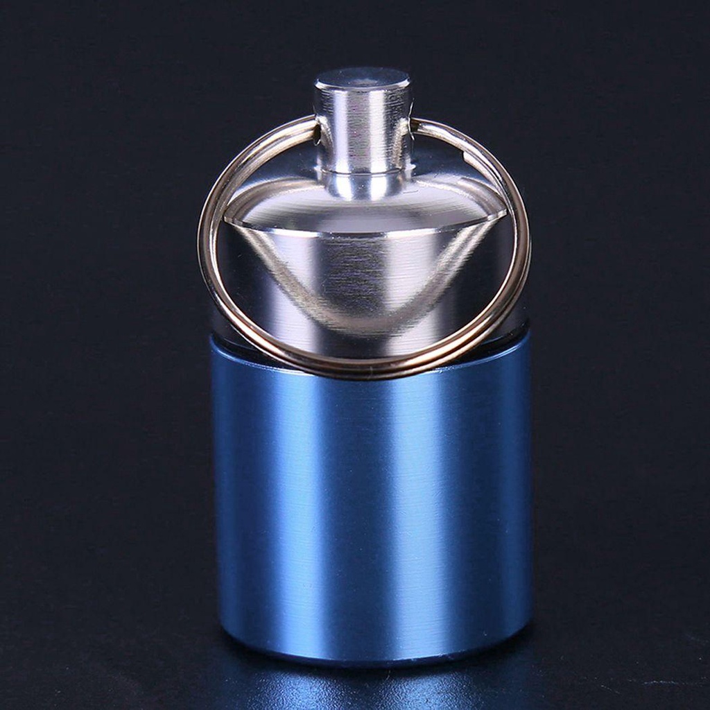 [Elegan] Pill Box Case Mini Perjalanan Luar Ruangan Botol Camping Metal Pocket Pill Case