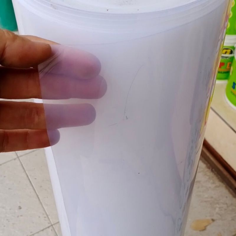 Fiber Pelapis Pagar METERAN POLOS Penutup Plastik Piber Viber tebal 1.2mm Tinggi 1m