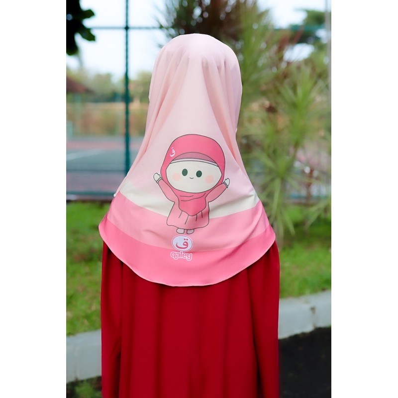 BERGO / HIJAB INSTANT PRINTING MOTIF ANIMASI LUCU , HIJAB INSTANT ANAK KARAKTER , BERGO ANAK