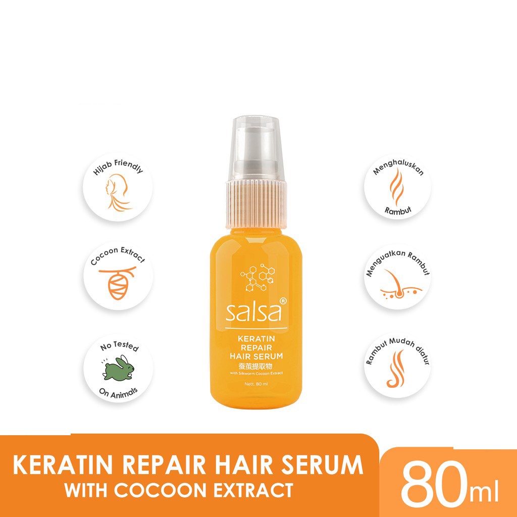 Salsa Keratin Repair Hair Serum - Cocoon extract