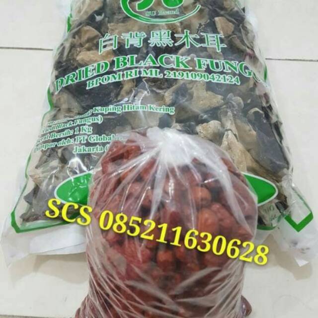 JAMUR HITAM PUTIH 1 KG + ANGCO 1 KG