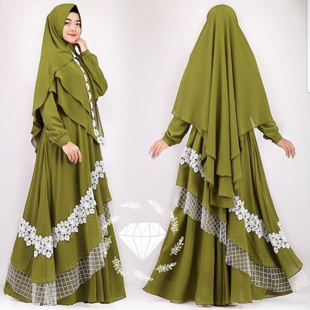 gamis remaja terbaru 2022 lebaran kekinian pesta Ss syari gavaputri /Baju Gamis Syari Muslim Brukat 