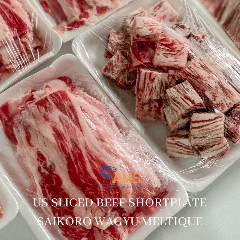

Paket Hemat! shortplate 500 gr + saikoro wagyu meltique 500 gr