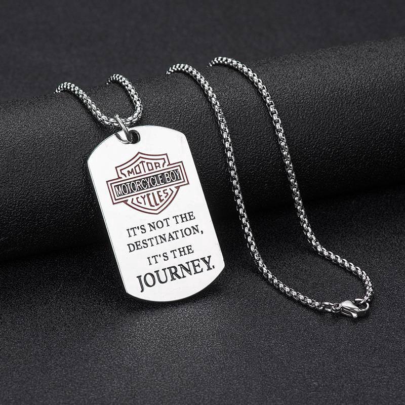 XiaoboACC Kalung Rantai Bahan Titanium Steel Gaya Hip Hop Korea Untuk Pria Dan Wanita