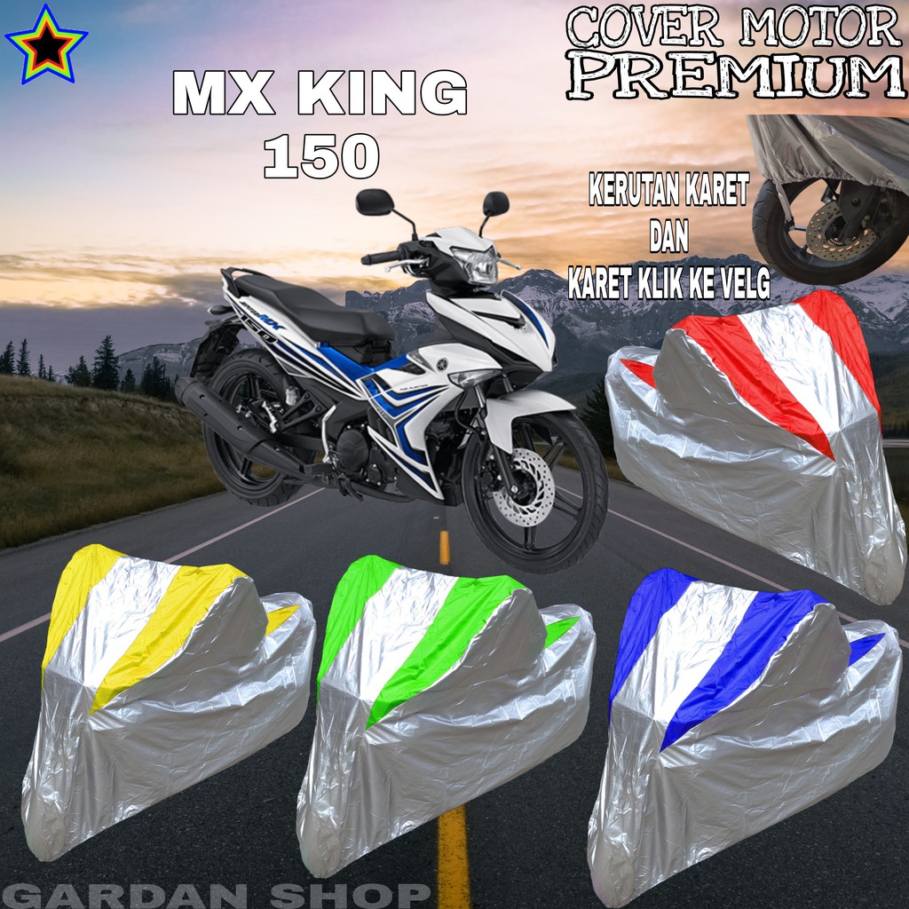 Sarung Motor MX KING 150 Silver KOMBINASI Body Cover Mx King PREMIUM