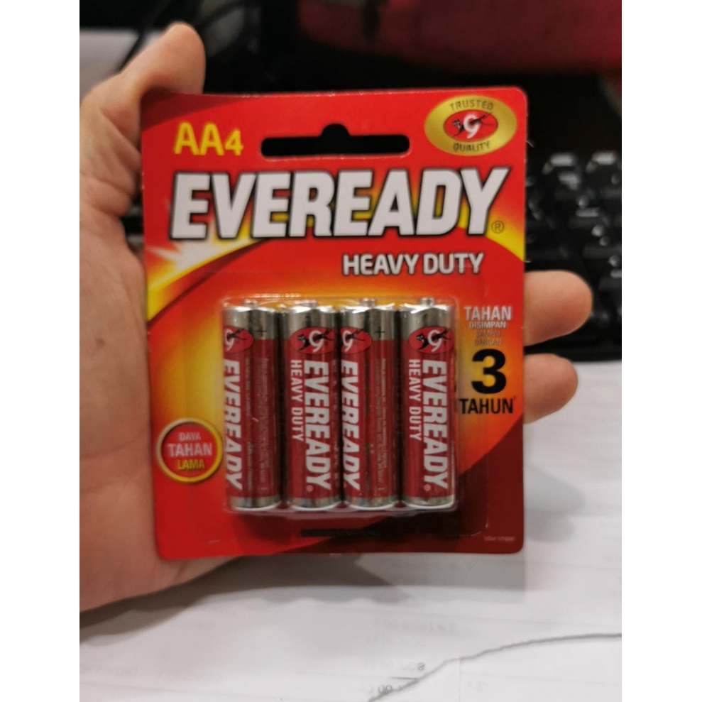 Batre Eveready AA isi 4pcs Battery Heavy Duty