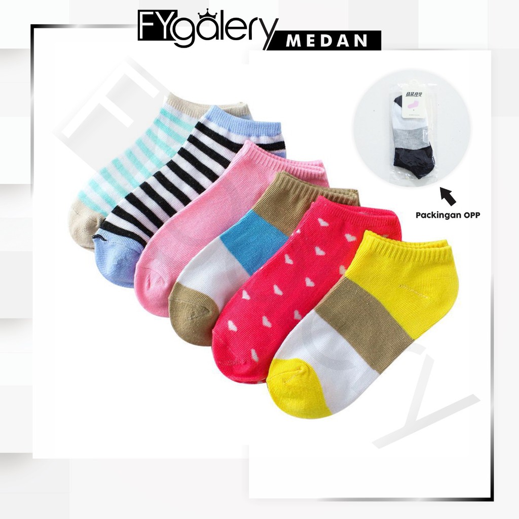 FygaleryMedan Kaos Kaki Ankle Polos Wanita KaosKaki Pendek Korea Murah Short Socks