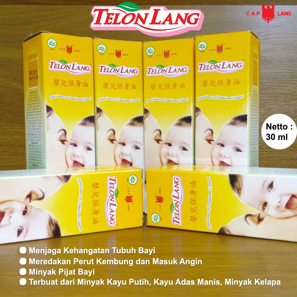 Minyak Telon LANG 30ml - 100ml - TELON LANG caplang Cap Lang ens anti nyamuk kembung bayi