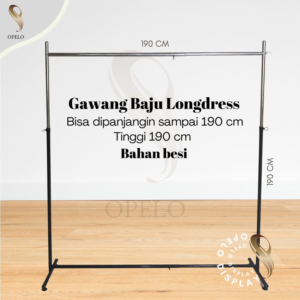 GAWANG BAJU LONGDRESS 190 CM BLACK