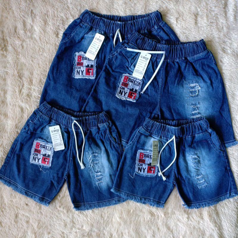 CELANA PENDEK JEANS BORDIR RAWIS ANAK