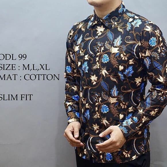 ODL99 KEMEJA BATIK PRIA SLIM FIT MEWAH LINABATIKDISTRO UNIK BAJU BATIK PRIA BEST SELLER