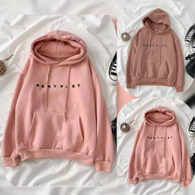 sweater wanita / PART PART HOODIE SWEATER FLEECE /sweater korea