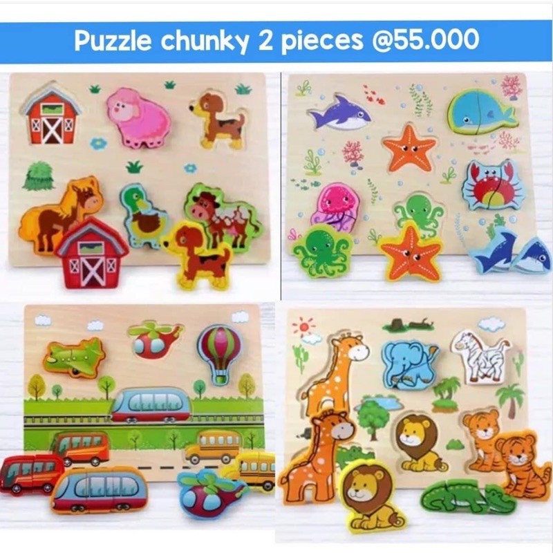 Puzzle chunky 2 pieces