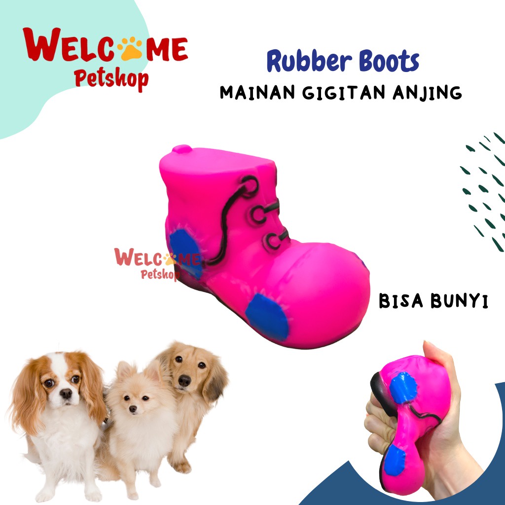 Rubber Boots Mainan Gigitan Anjing Motif Sepatu Dog Toy