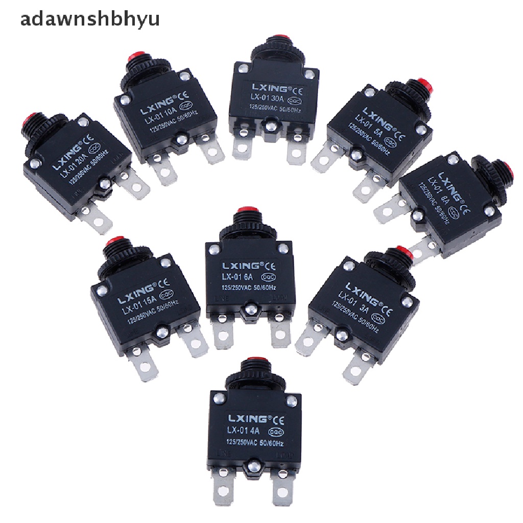 [adawnshbhyu] Pemutus Arus Overload Protector Switch Fuse 3A 4A 5A 6A 8A 10A 15A 20A 30A