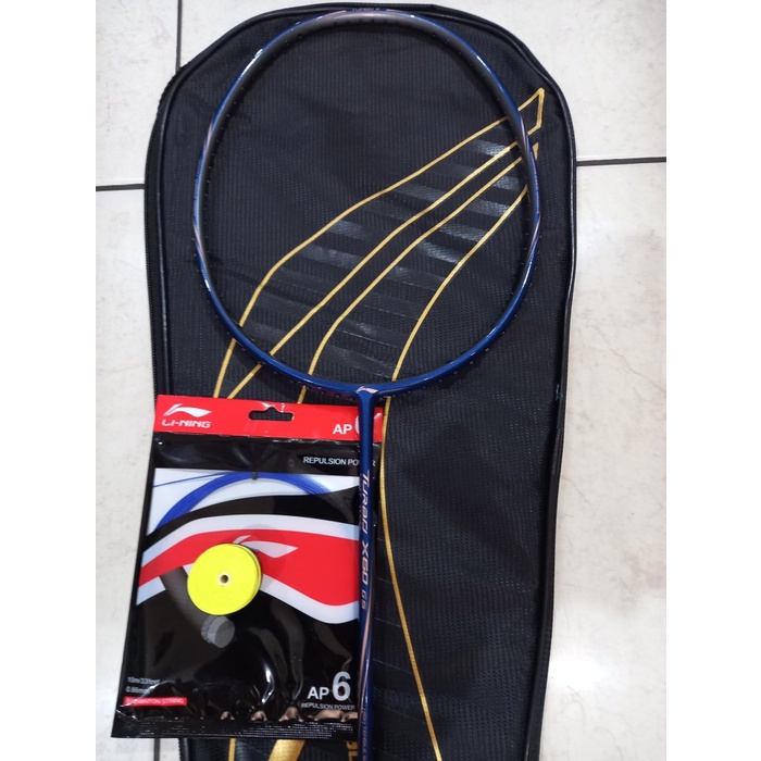 Original Lining Turbo X Raket Badminton Raket Bulutangkis Lining - X60 NavyGold
