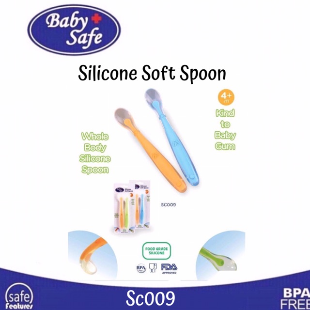 Baby Safe Silicone soft spoon SC009