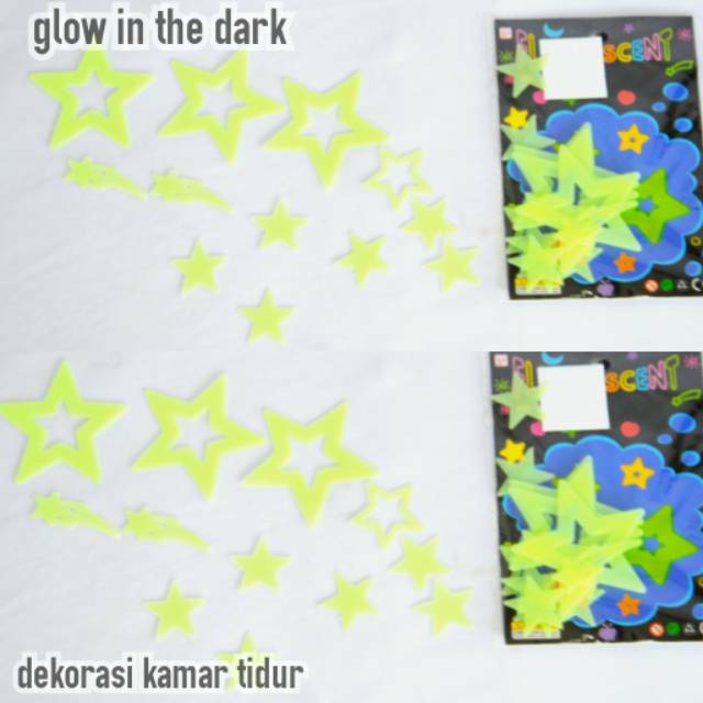  Glow in the dark hiasan dinding menyala dalam gelap 