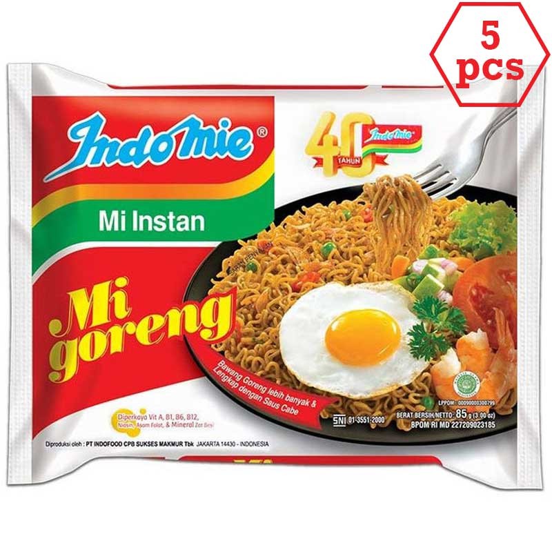 

[HeMart] Indomie Goreng 84g 5pcs / Makanan Instan