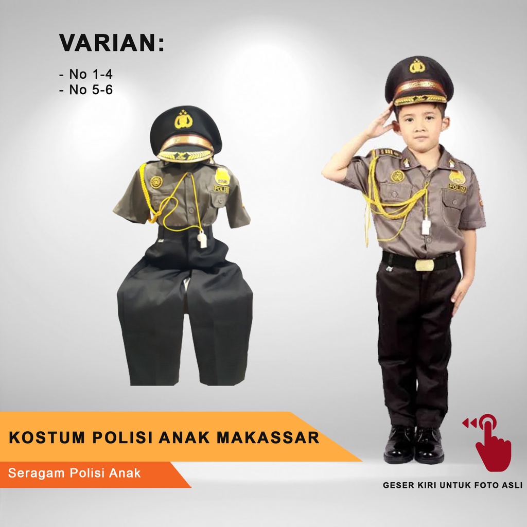 KOSTUM POLISI ANAK MAKASSAR - Kostum Profesi Anak