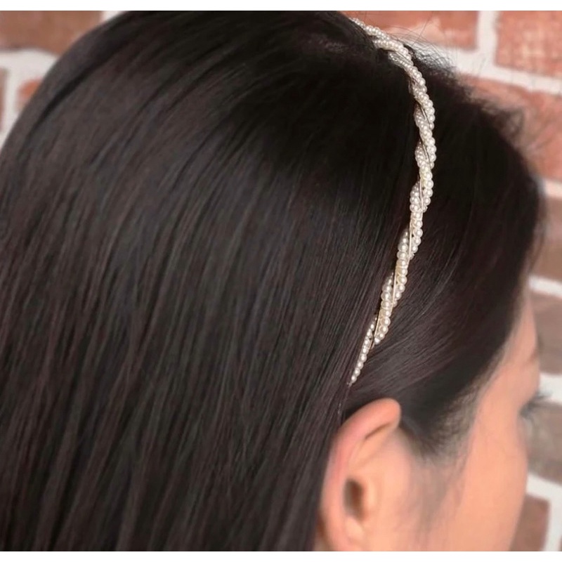 Ark.co - AVENS pearl Headband / bando bandana mutiara hiasan rambut