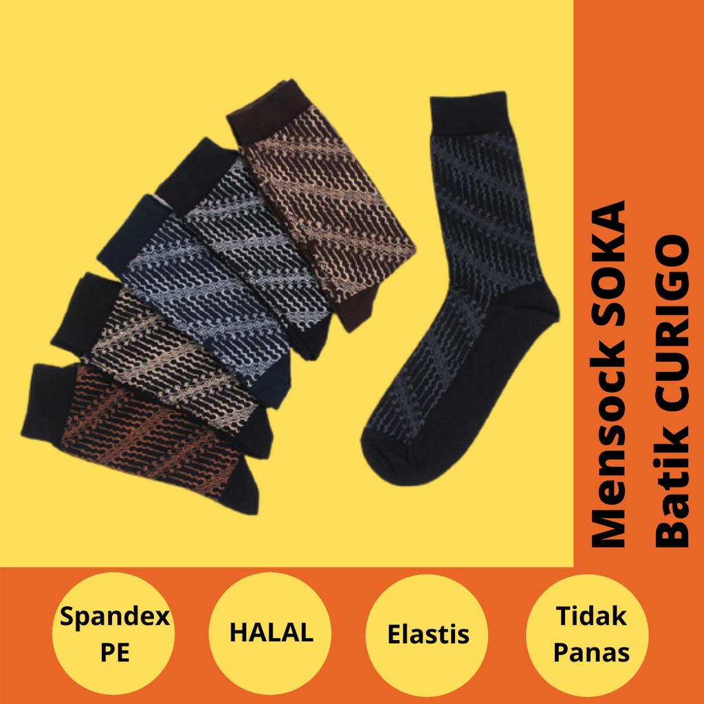 Kaos Kaki Pria Soka Mensock Batik Curigo