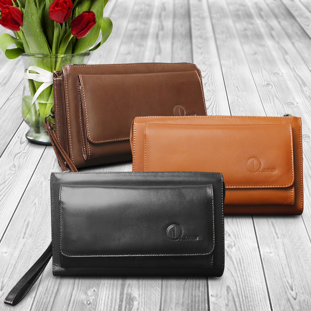 HB05 HANDBAG - TAS WANITA TAS TANGAN KULIT SAPI ASLI QI LEATHER