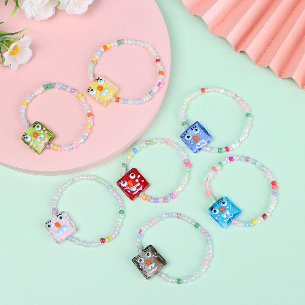 Gelang Manik-Manik LILY Fashion Elastis Hewan Kartun Lucu