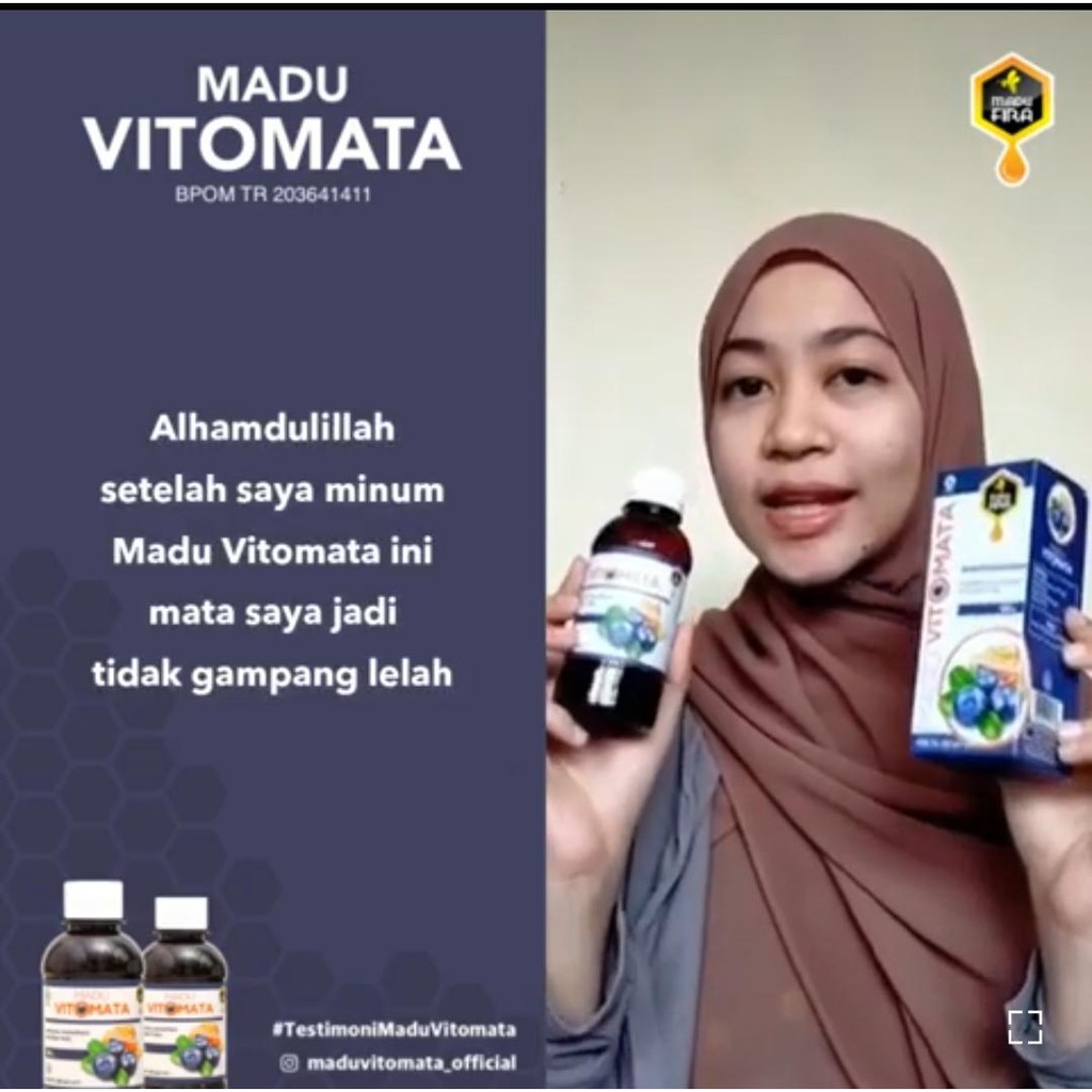 Madu VITOMATA ASLI Madu Vitomata Madu Kesehatan Mata Minus Katarak Rabun Jauh &amp; Rabun Dekat
