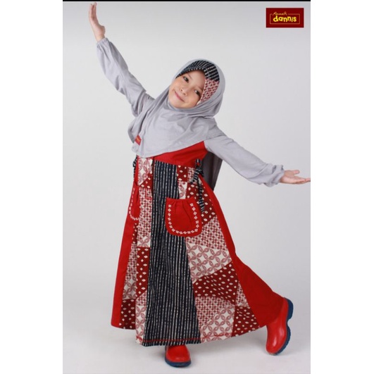 gamis  dannis anak no 7/ Busana muslim anak perempuan/Jubah anak perempuan