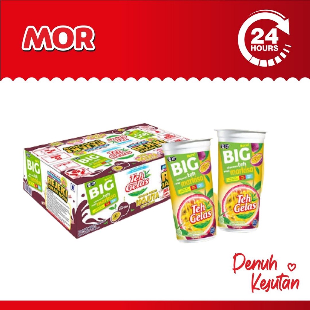TEH GELAS Markisa Big Cup 270 ml -  1 Dus isi 24s