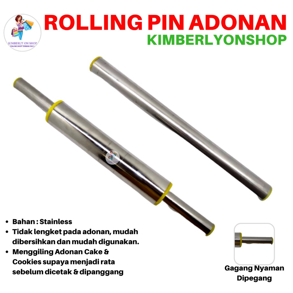 Rolling Pin Gilingan Adonan Penggilas Penggiling Adonan