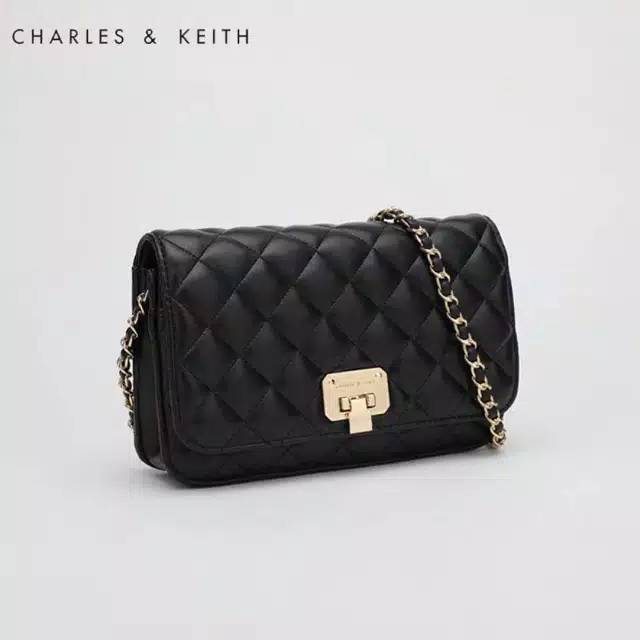 Charles and keith cnk ck quilted jelly sling bag