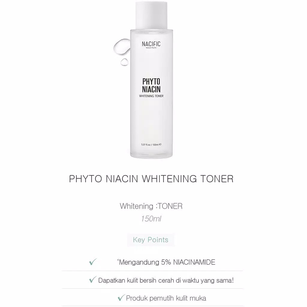 Nacific Phyto Niacin Whitening Toner New 150ml Nacific Phyto Niacin Toner Nacific Toner Indonesia