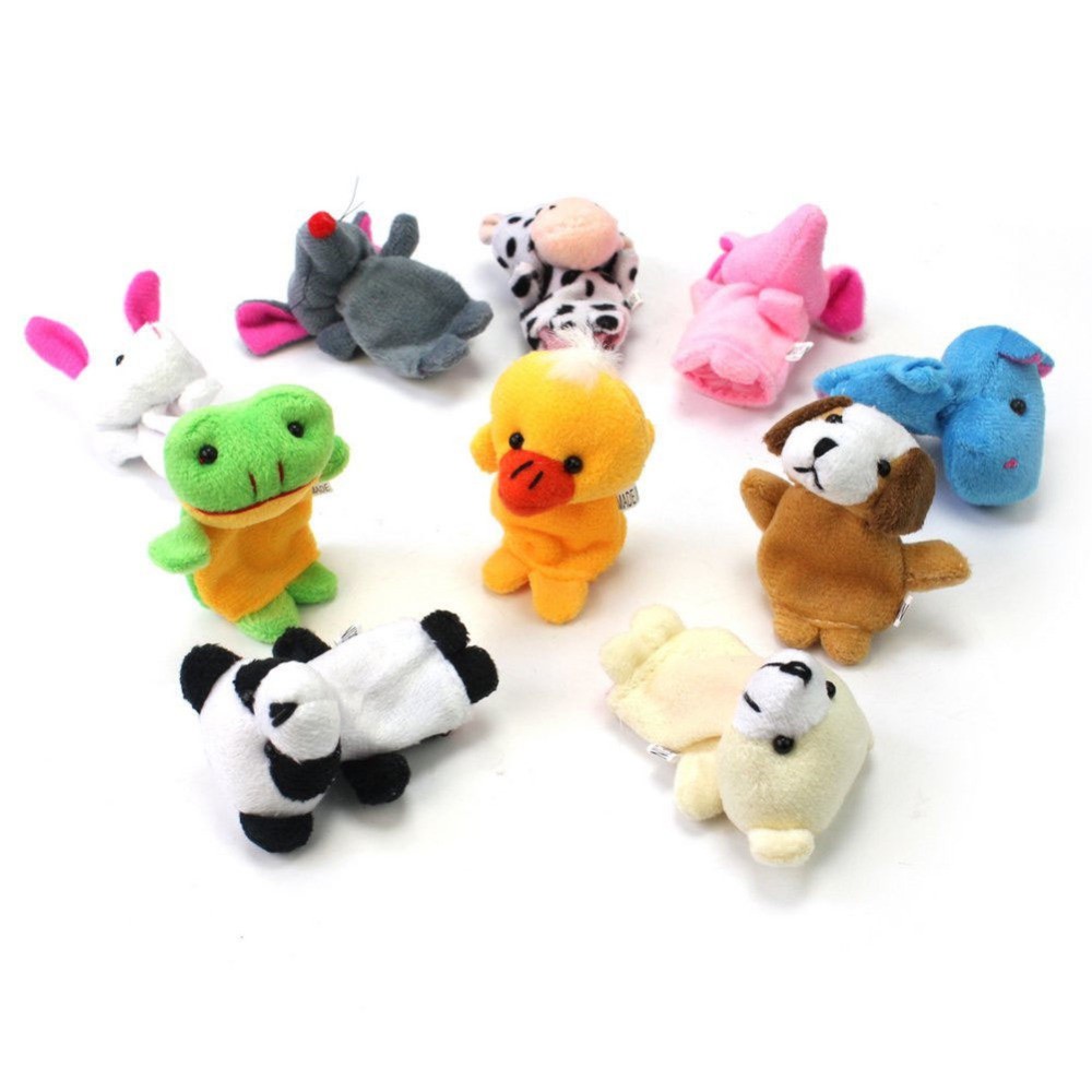 BONEKA JARI HEWAN 10PCS - MAINAN ANAK EDUKASI BELAJAR HEWAN LUCU