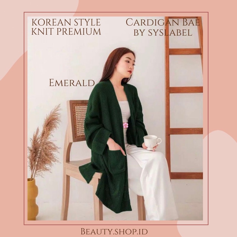 [PREMIUM] LONG CARDIGAN BAE BY SYSLABEL - KNIT CARDI PREMIUM A5