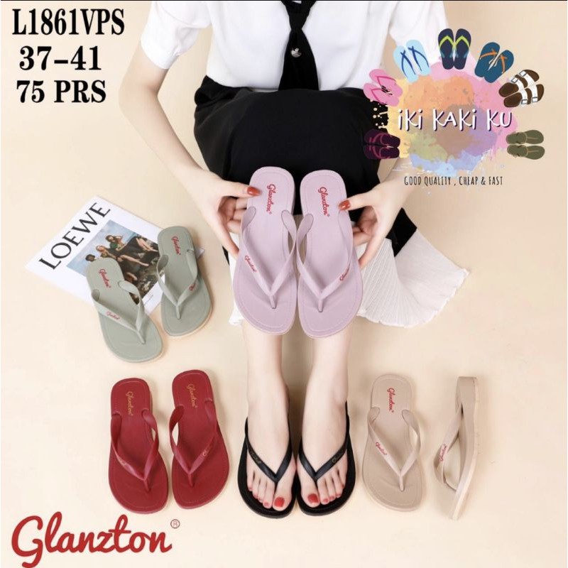 SANDAL JEPIT WANITA DEWASA GLANSTON TEBAL 1861PS DOVE