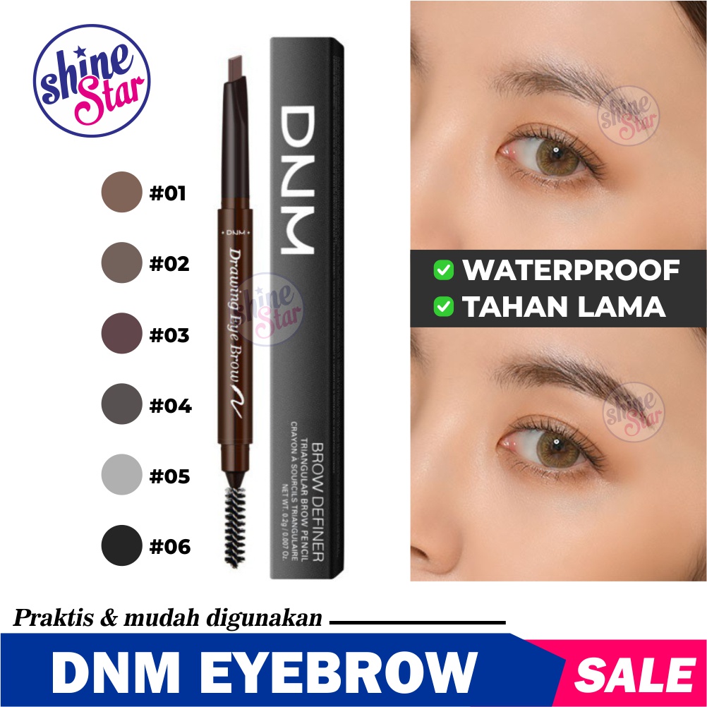 SHINE STAR - BISA COD - Automatic Eyebrow / Pensil Alis Drawing 2in1Anti Air dan Tahan Lama / Eyeliner