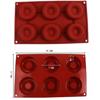 Cetakan Silicone Es Puding Coklat Tahan Panas Silikon Mini Donat