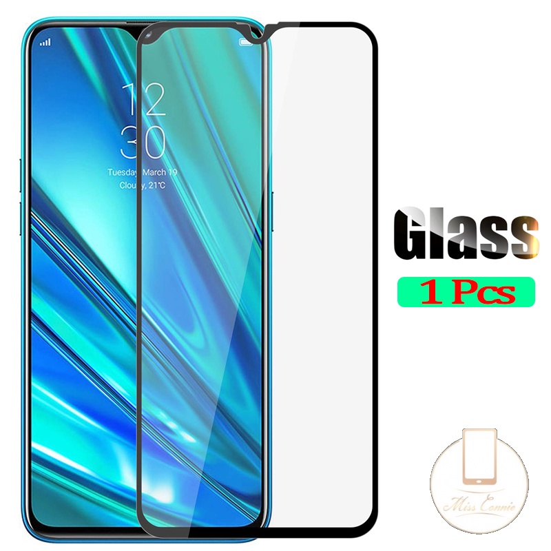 1-3pcs 9D Full Cover Tempered Glass Untuk Realme C35 C33 C30 5c21y C25Y 8i C31 8 10 9 5s 5i 6i C3 9i 9pro 8pro GT Narzo 50 50A Perlindungan Layar