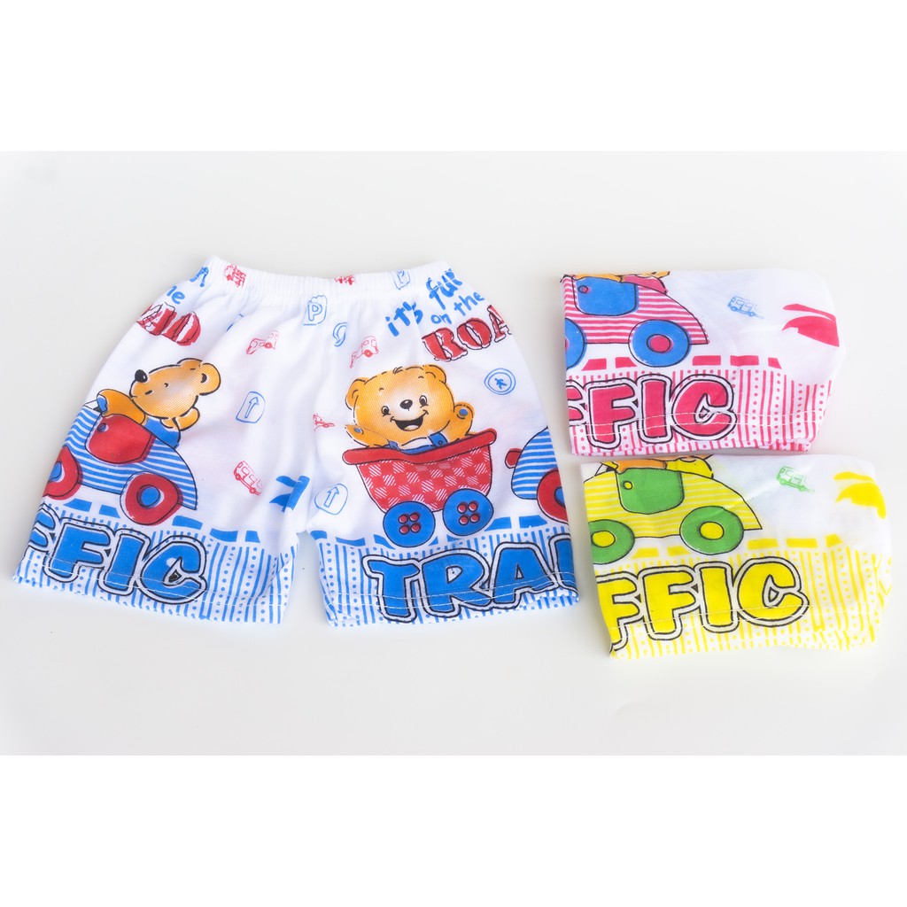 3Pcs celana bayi pendek laki laki perempuan Size S