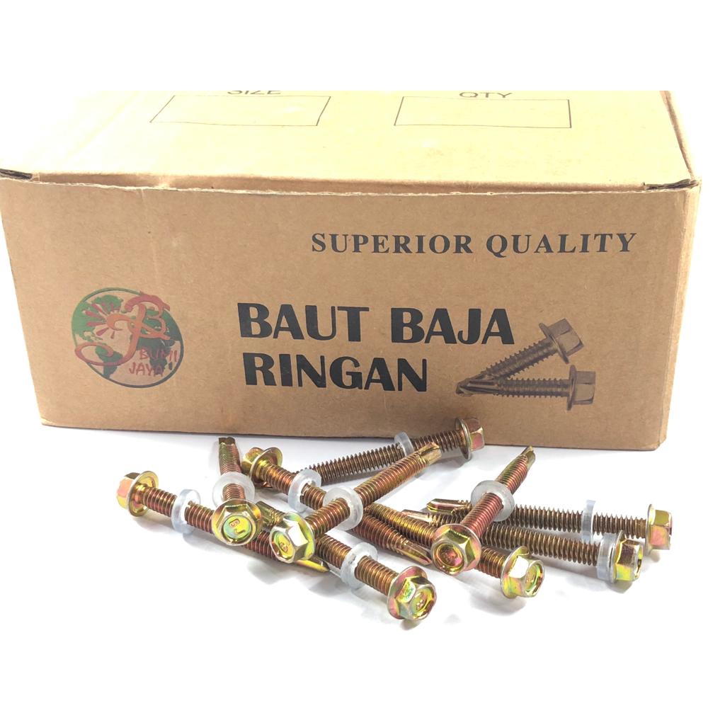 Jual BAUT ROOFING 12x50/SEKRUP BAJA RINGAN /BAUT RUMPING | Shopee Indonesia