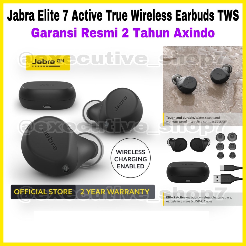 Jabra Elite 7 Active True Wireless Earbuds TWS Garansi Resmi 2 Tahun Axindo