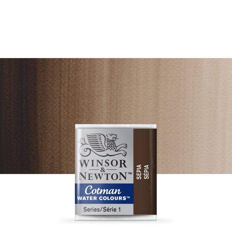 

CAT AIR COTMAN WATER COLOURS HALF PAN SEPIA WINSOR & NEWTON