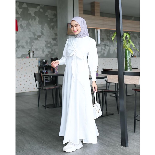 VS - Raya Dress Gamis Wanita Syari Busana Muslim Terbaru Modern Maxi Lengan Balon Outfit Muslimah