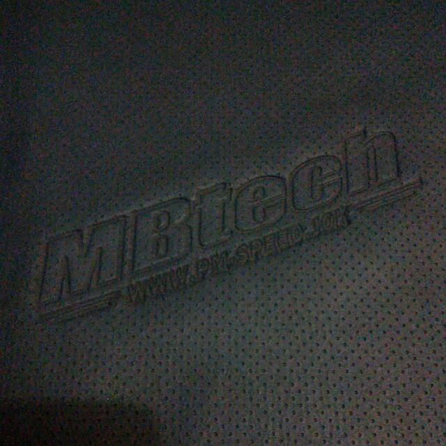 Sarung jok / kulit jok motor MBtech logo printing